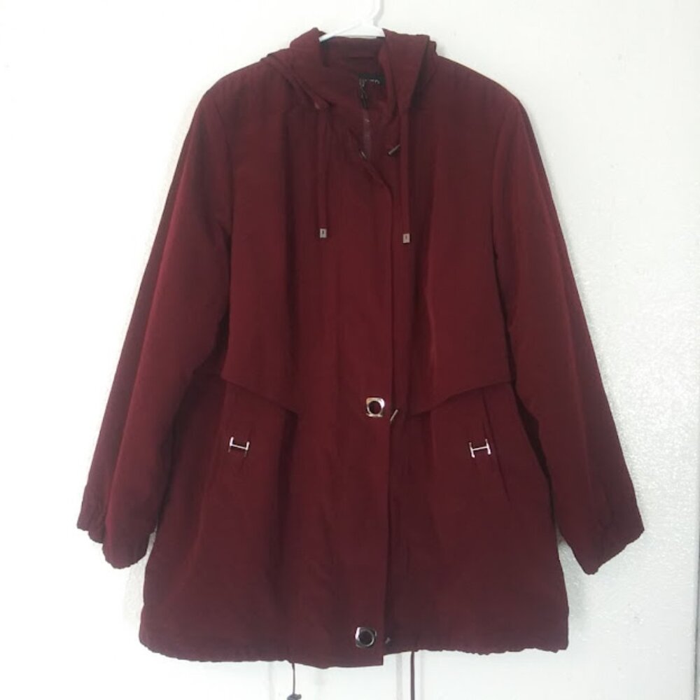 FS Limited women's size XL burgundy/maroon hooded coat